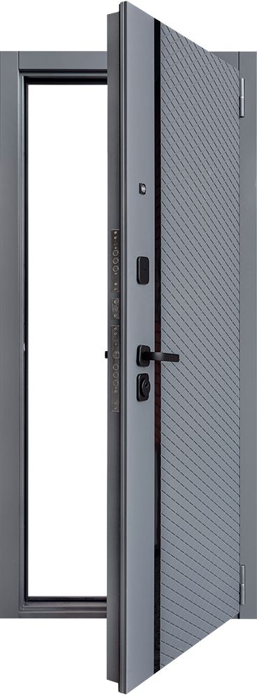 Входная металлическая дверь ДК-80 Софт Графит - Софт Белый Снег_76597