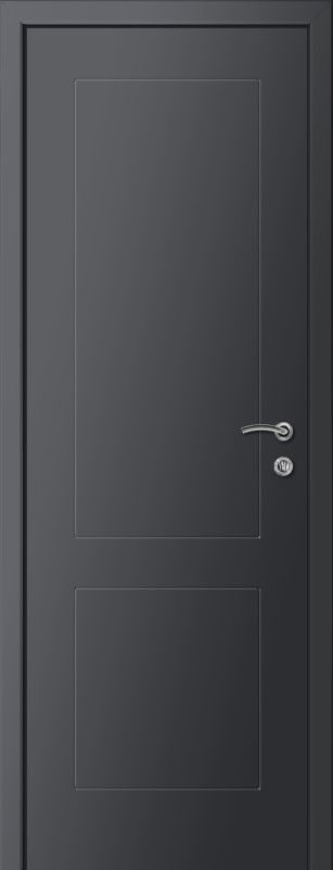 картинка Пластиковая межкомнатная дверь KAPELLI multicolor Ф2К RAL 7021 Графит магазин Дверкин 