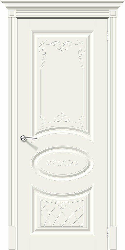 картинка Межкомнатная крашенная дверь Скинни-20 Art Эмаль Whitey магазин Дверкин 