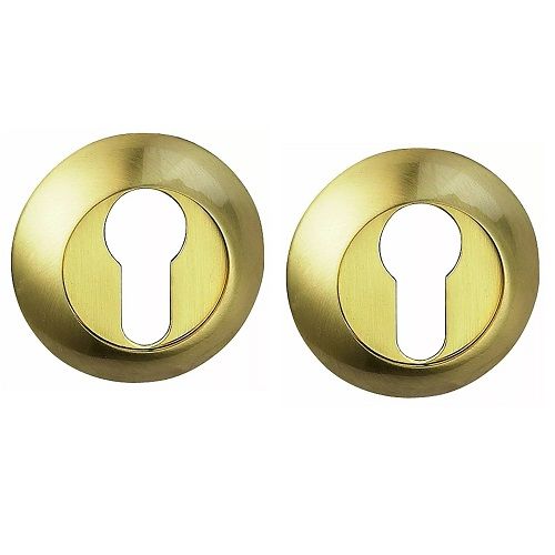 картинка Накладка на евроцилиндр Bussare B0-10 S.Gold Золото Матовое магазин Дверкин 