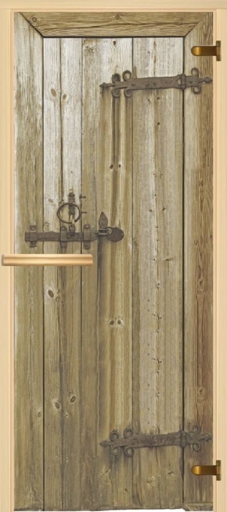 картинка Стеклянная банная дверь Старое Дерево магазин Дверкин 