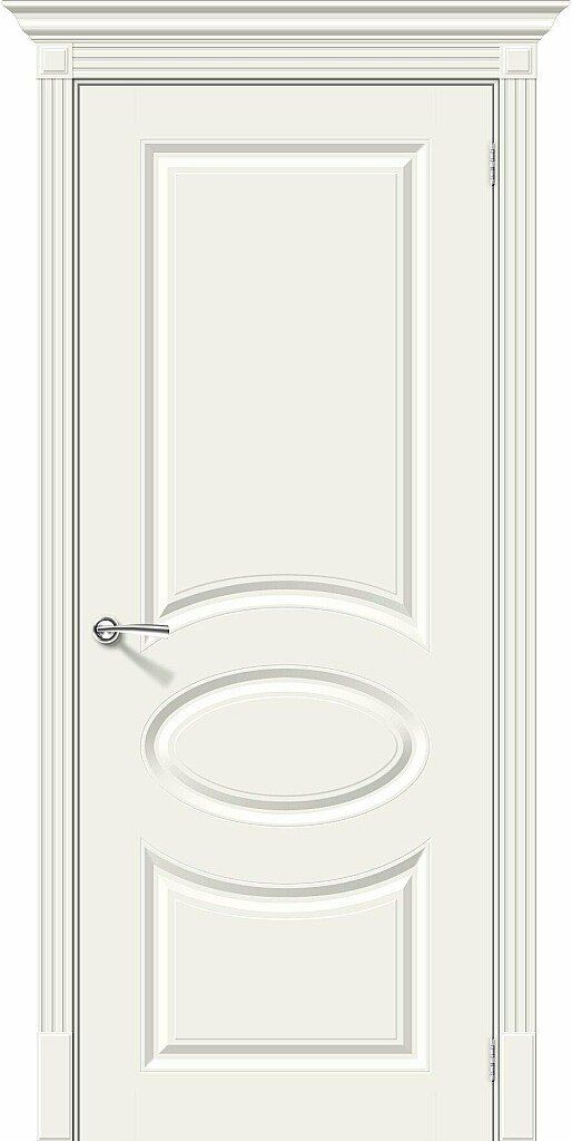 картинка Межкомнатная крашенная дверь Скинни-20 Эмаль Whitey магазин Дверкин 