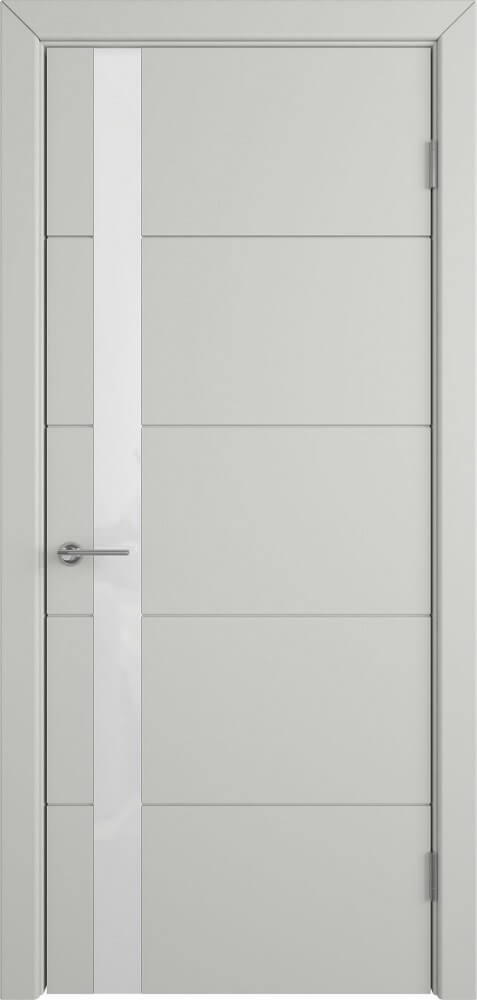 картинка Межкомнатная дверь Trivia Cotton Эмаль Серая - White Gloss магазин Дверкин 