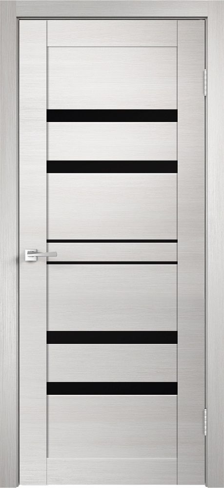 картинка Межкомнатная дверь Velldoris Linea 6 Дуб Белый - Черный Лакобель магазин Дверкин картинка Межкомнатная дверь Velldoris Linea 6 Дуб Белый - Черный Лакобель магазин Дверкин